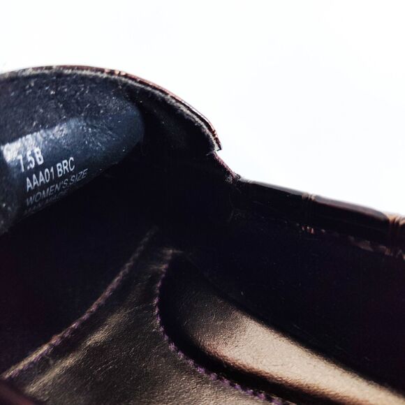 Aravon New Balance Loafers Size 7.5 Whitney Croc Patent Leather Slip On Shoes - Picture 11 of 11